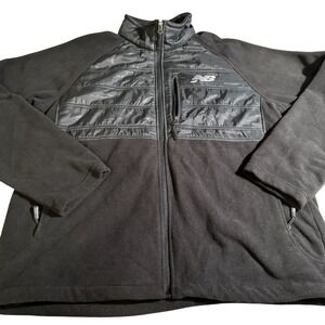 New Balance‎ Long Sleeve Jacket Black Men's Large Mens Full Zip Pocket Polyester